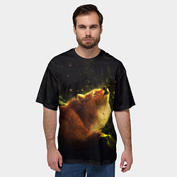 Футболка оверсайз мужская Лисица, цвет: 3D-принт — фото 2