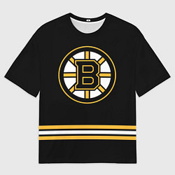 Футболка оверсайз мужская Бостон Брюинз Форма1, цвет: 3D-принт