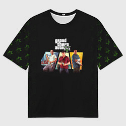 Футболка оверсайз мужская Grand Theft Auto V персонажи, цвет: 3D-принт