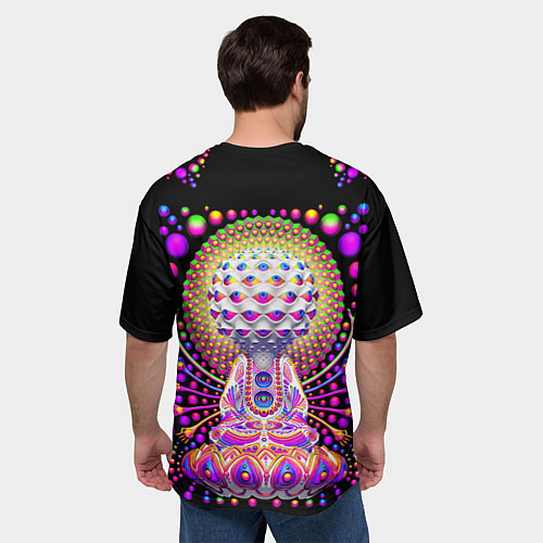 Мужская футболка оверсайз Чакра / 3D-принт – фото 4