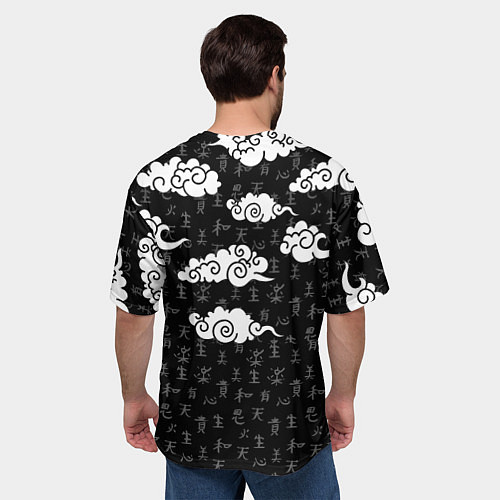 Мужская футболка оверсайз КЛИНОК, РАССЕКАЮЩИЙ ДЕМОНОВ / 3D-принт – фото 4