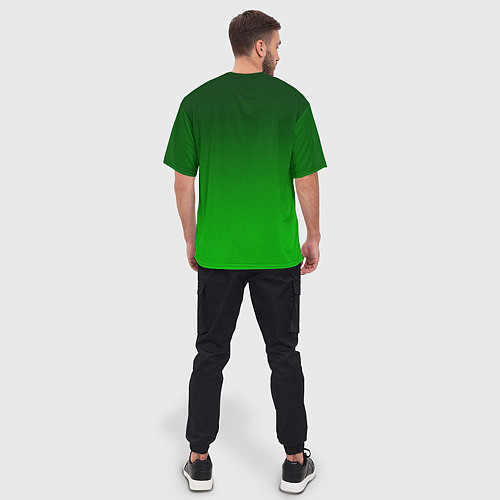 Мужская футболка оверсайз Девушка лепрекон в зеленом / 3D-принт – фото 4