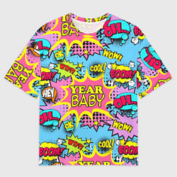 Мужская футболка оверсайз Year baby Pop art print