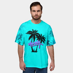 Футболка оверсайз мужская GTA Vice City гавайка, цвет: 3D-принт — фото 2