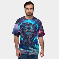 Футболка оверсайз мужская Galaxy Lion, цвет: 3D-принт — фото 2