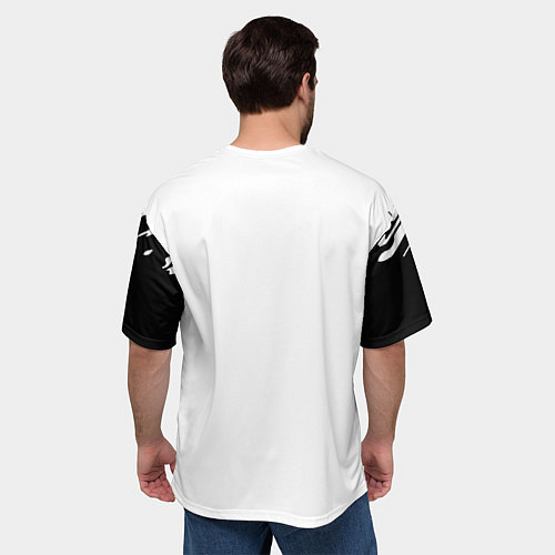 Мужская футболка оверсайз Черный клеывер аниме / 3D-принт – фото 4