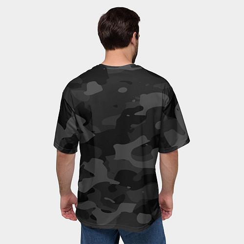 Мужская футболка оверсайз GLHF ГЛХФ Камуфляж / 3D-принт – фото 4