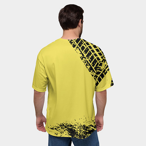 Мужская футболка оверсайз LAND ROVER / 3D-принт – фото 4