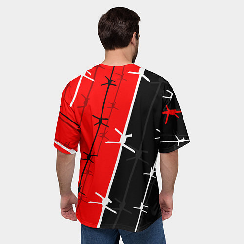 Мужская футболка оверсайз SCUM / 3D-принт – фото 4