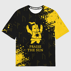 Футболка оверсайз мужская DARK SOULS ТЁМНЫЕ ДУШИ, цвет: 3D-принт