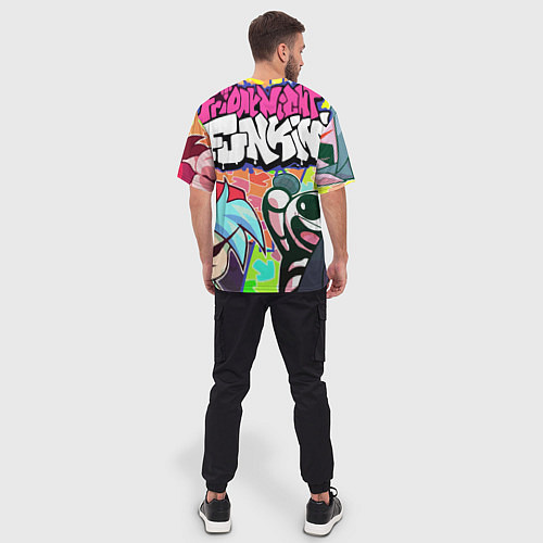Мужская футболка оверсайз Friday night funkin / 3D-принт – фото 4
