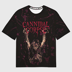 Футболка оверсайз мужская Cannibal Corpse Skeleton, цвет: 3D-принт