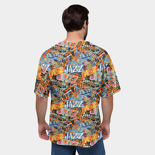 Мужская футболка оверсайз Jazz / 3D-принт – фото 4