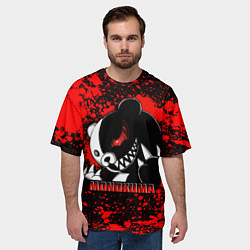 Футболка оверсайз мужская MONOKUMA МОНОКУМА BLOOD, цвет: 3D-принт — фото 2