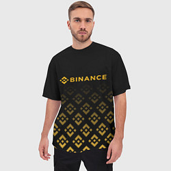 Футболка оверсайз мужская BINANCE БИНАНС БИРЖА, цвет: 3D-принт — фото 2