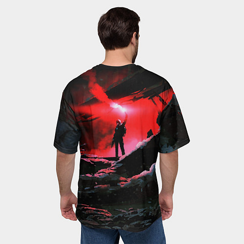 Мужская футболка оверсайз Metro Exodus / 3D-принт – фото 4