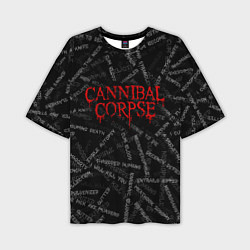 Футболка оверсайз мужская Cannibal Corpse Songs Z, цвет: 3D-принт