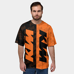 Футболка оверсайз мужская KTM КТМ Z, цвет: 3D-принт — фото 2