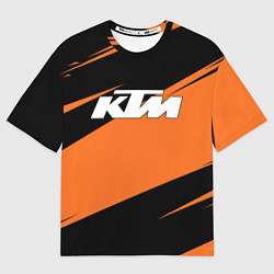 Футболка оверсайз мужская KTM КТМ, цвет: 3D-принт