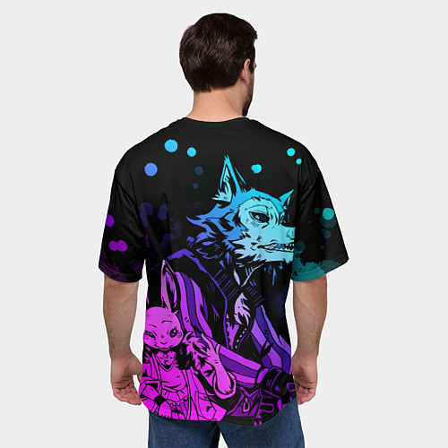 Мужская футболка оверсайз BEASTARS, Легоши и Хару / 3D-принт – фото 4