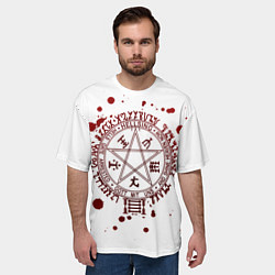 Футболка оверсайз мужская Хеллсинг, Печать Алукарда, цвет: 3D-принт — фото 2