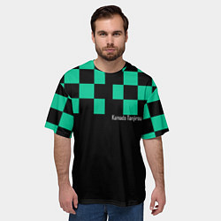 Футболка оверсайз мужская Kamado Tanjirou Kimetsu no Yaiba, цвет: 3D-принт — фото 2