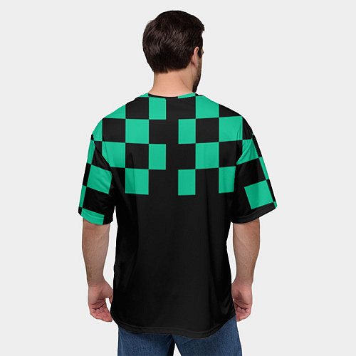 Мужская футболка оверсайз Kamado Tanjirou Kimetsu no Yaiba / 3D-принт – фото 4