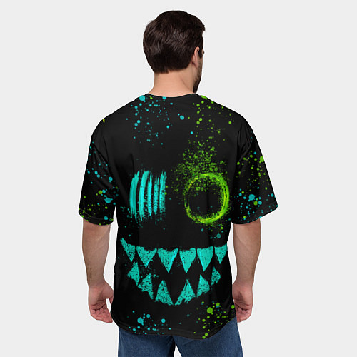 Мужская футболка оверсайз Монстр / 3D-принт – фото 4