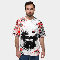 Футболка оверсайз мужская ТОКИЙСКИЙ ГУЛЬ КЕН КАНЕКИ, цвет: 3D-принт — фото 2