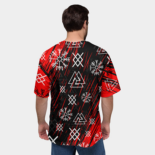 Мужская футболка оверсайз БОГ ОДИН СИВОЛИКА / 3D-принт – фото 4