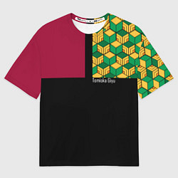 Футболка оверсайз мужская Гию Томиока Kimetsu no Yaiba, цвет: 3D-принт