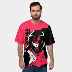 Футболка оверсайз мужская Rena Black Pink, цвет: 3D-принт — фото 2