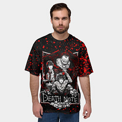 Футболка оверсайз мужская ТЕТРАДЬ СМЕРТИ, цвет: 3D-принт — фото 2