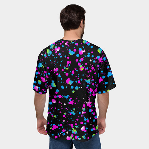 Мужская футболка оверсайз FRIDAY NIGHT FUNKIN NEON / 3D-принт – фото 4
