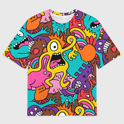 Футболка оверсайз мужская Crazy abstraction, цвет: 3D-принт
