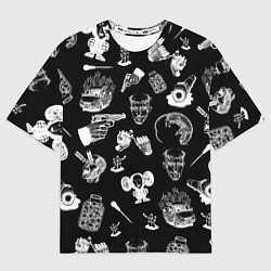 Футболка оверсайз мужская КРОВОСТОК ТАТУИРОВКИ, цвет: 3D-принт