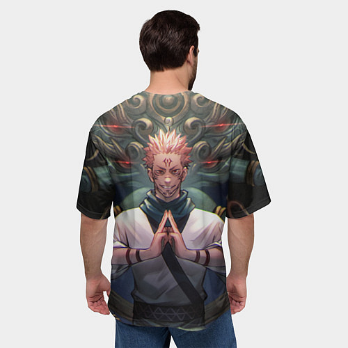 Мужская футболка оверсайз МАГИЧЕСКАЯ БИТВА SUKUNA / 3D-принт – фото 4
