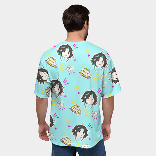 Мужская футболка оверсайз Сяо и тофу / 3D-принт – фото 4