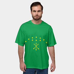 Футболка оверсайз мужская Адыгея, цвет: 3D-принт — фото 2