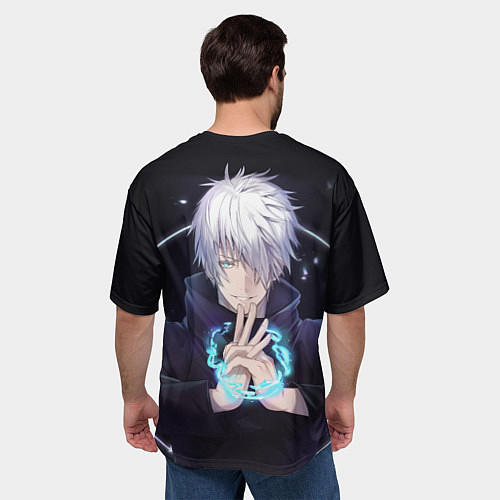 Мужская футболка оверсайз ГОДЖО САТОРУ GOJO SATORU / 3D-принт – фото 4