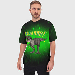 Футболка оверсайз мужская Roarrr! Динозавр T-rex, цвет: 3D-принт — фото 2