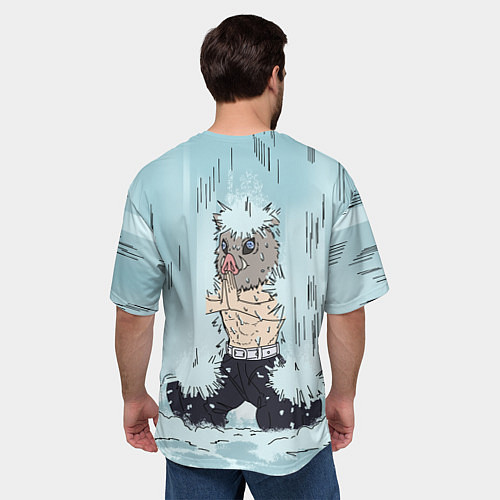 Мужская футболка оверсайз МЕДИТАЦИЯ ИНОСКЕ / 3D-принт – фото 4