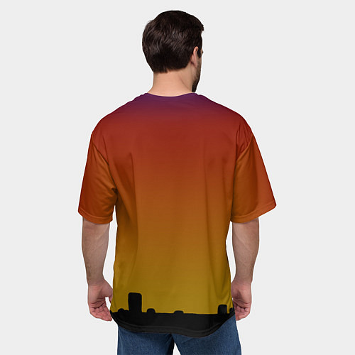 Мужская футболка оверсайз СИРЕНОГОЛОВЫЙ МОНСТР / 3D-принт – фото 4