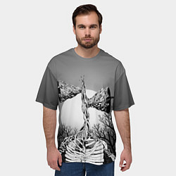 Футболка оверсайз мужская СИРЕНОГОЛОВЫЙ, цвет: 3D-принт — фото 2