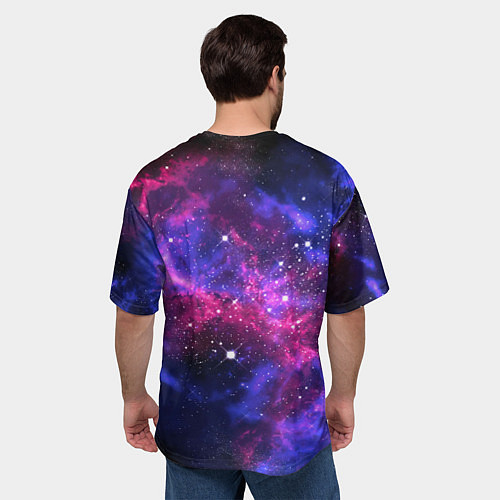 Мужская футболка оверсайз Space Panda / 3D-принт – фото 4