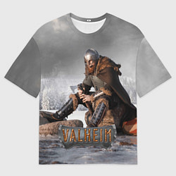 Мужская футболка оверсайз Valheim Викинг