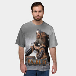 Футболка оверсайз мужская Valheim Викинг, цвет: 3D-принт — фото 2