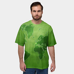 Футболка оверсайз мужская Карта мира, цвет: 3D-принт — фото 2