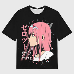 Футболка оверсайз мужская Darling in the Franxx Zero Two, цвет: 3D-принт