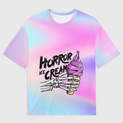 Футболка оверсайз мужская Жуткое мороженое, цвет: 3D-принт
